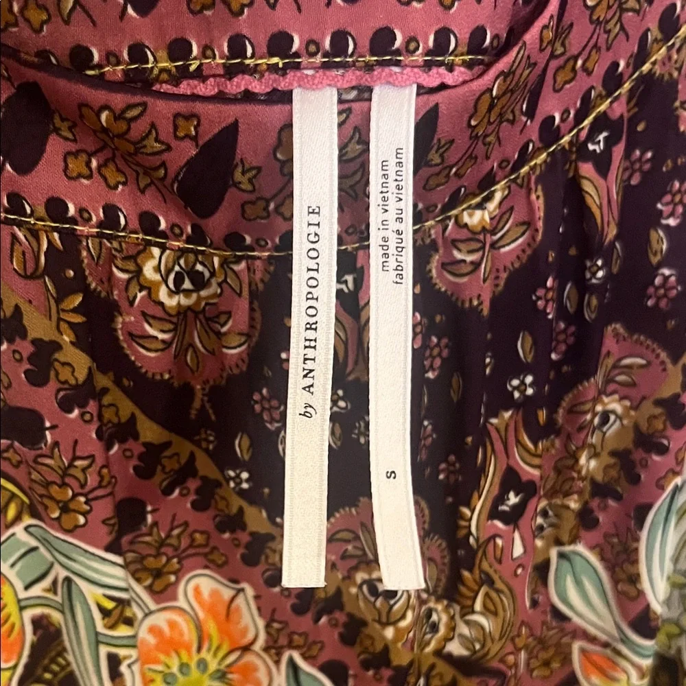 Anthropologie Bohemian Maxi Dress with Floral Patterns - Picture 4 of 4